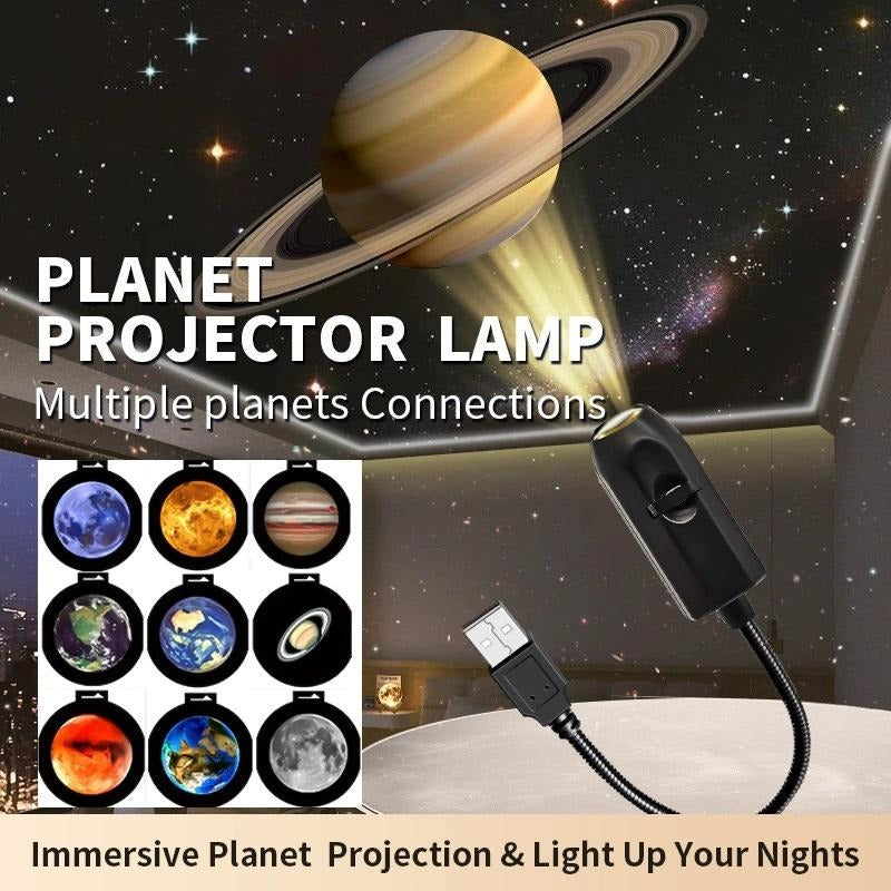 USB Galaxy Star Projector Night Light (6 Lenses)