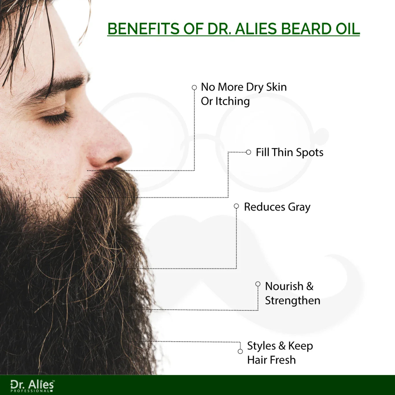 Dr Alies Professional Advanced Beard Growth Oil for Men (30ML) | Buy 1 Get 1 Free