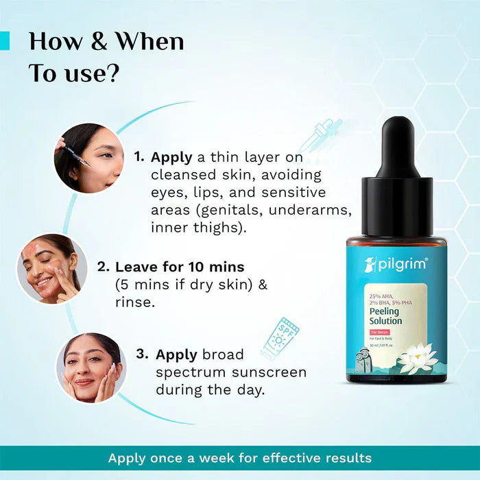 Pilgrim Serum | Peeling Solution for tan removal – 60ml | Free Delivery