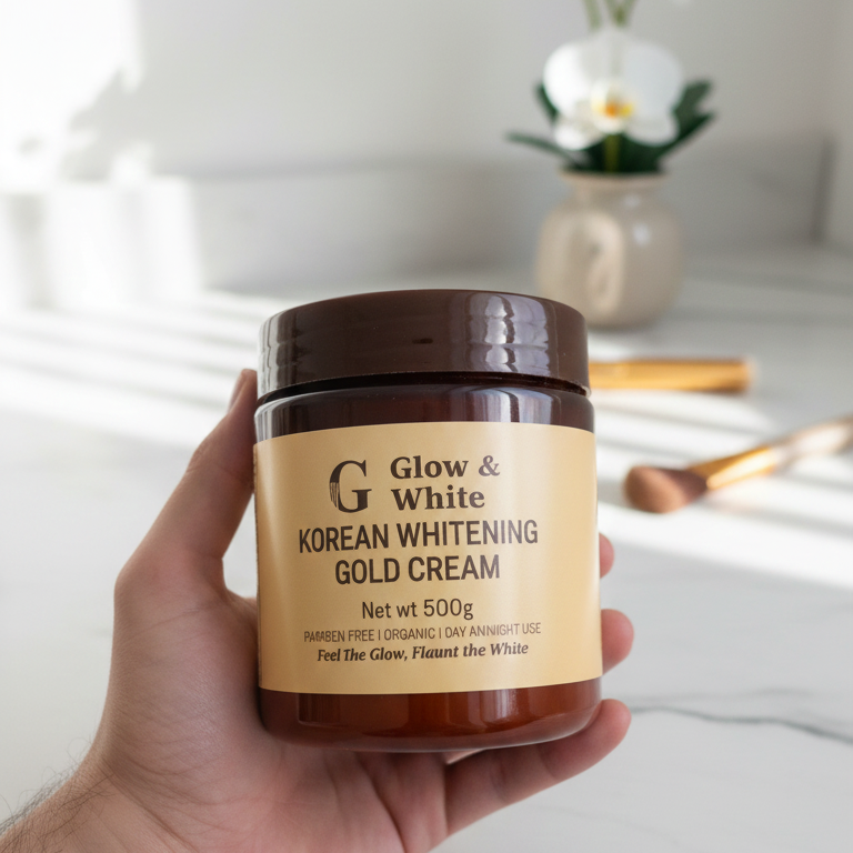 GLOW & WHITE KOREAN WHITENING GOLD CREAM (500gm)
