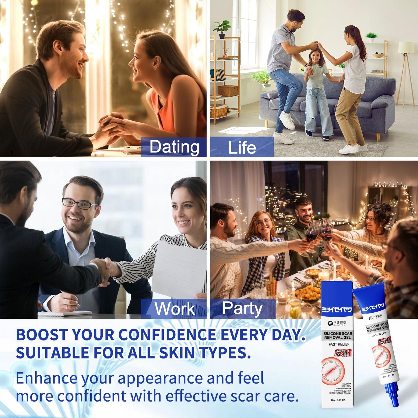 Silicone Scar Cream for Old and New Scars | Buy 1 Get 1 Free