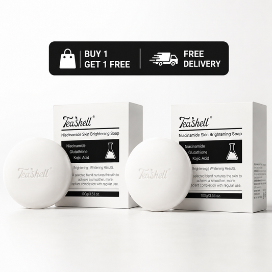 TeaShell Niacinamide Skin Brightening Soap | Buy 1 Get 1 Free