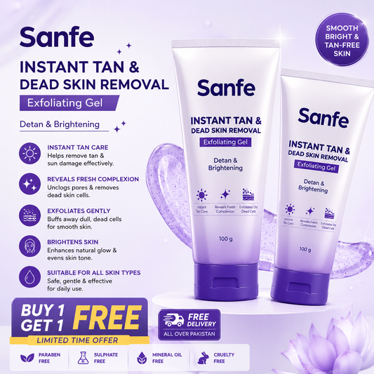 Sanfe Body Exfoliating Gel for Smooth Radiant Skin | Buy 1 Get 1 Free