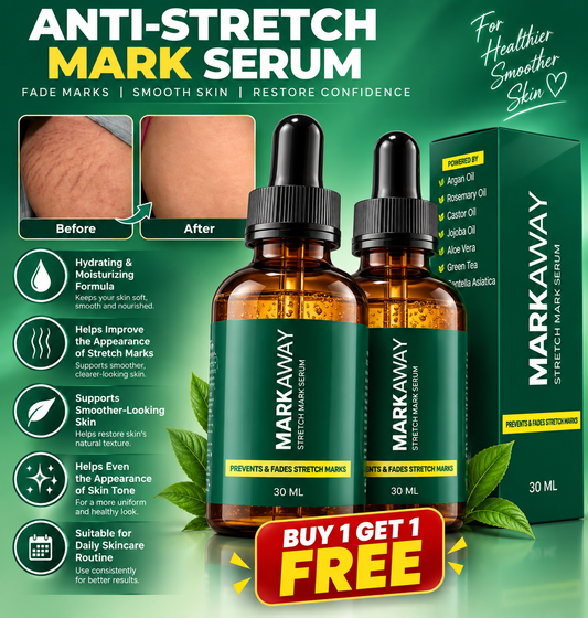Markaway Stretch Mark Serum – Hydrating Skin Care | Buy 1 Get 1 Free