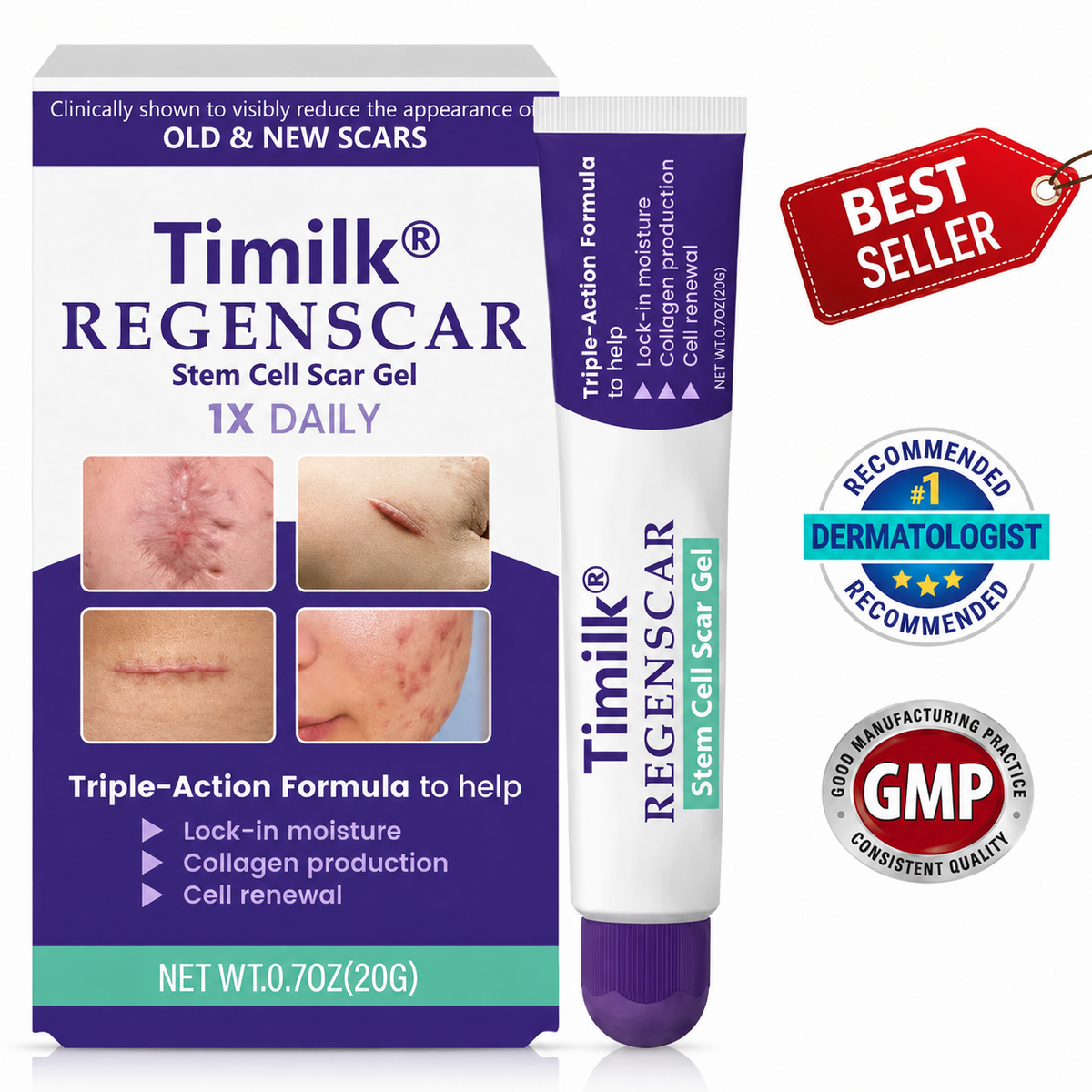 ReGenScar Stem Cell Repair Gel (Visible Scar Improvement in 7 Days) (Buy 1 Get 1 Free)
