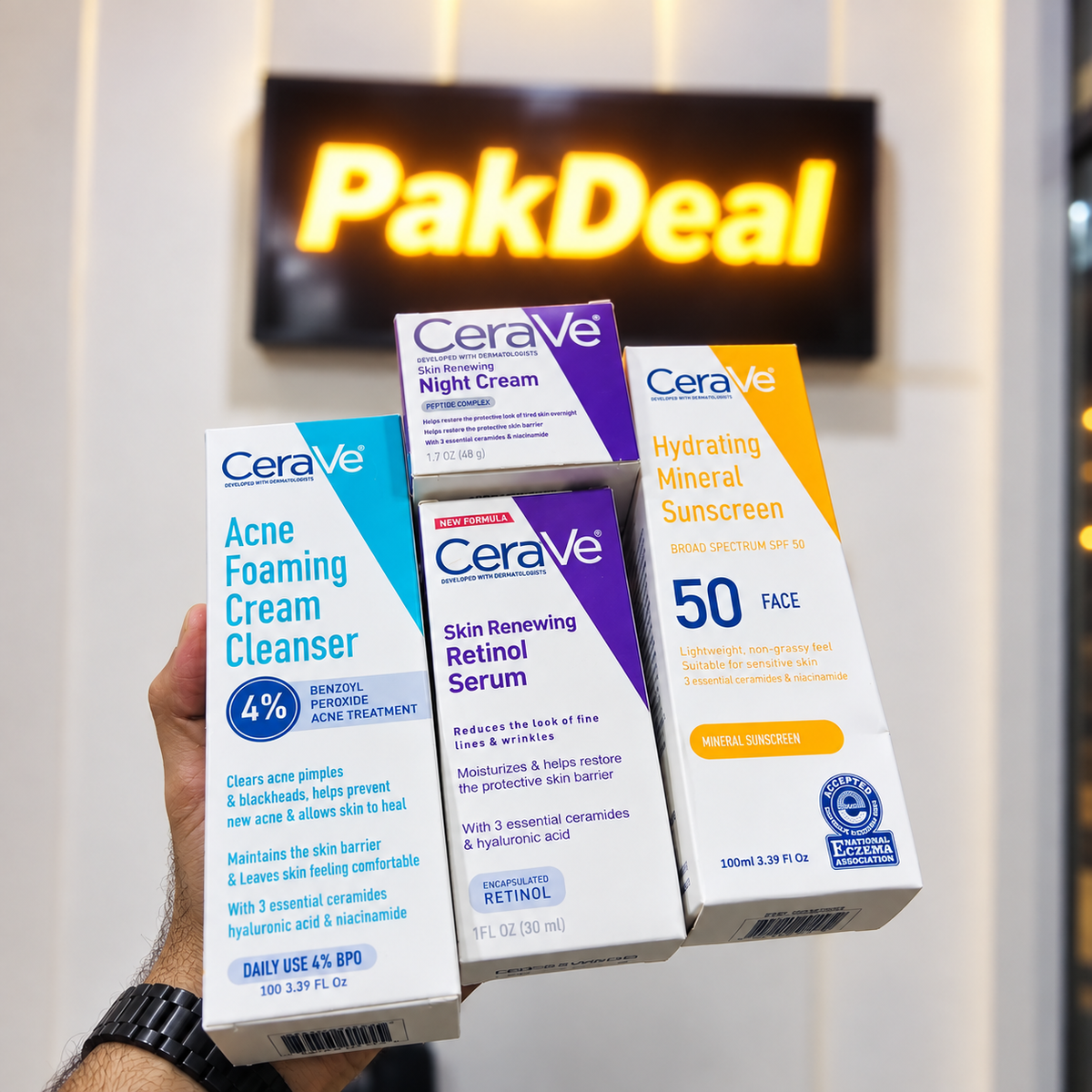 CeraVe 4 in 1 Skincare Bundle | For both Men & Women