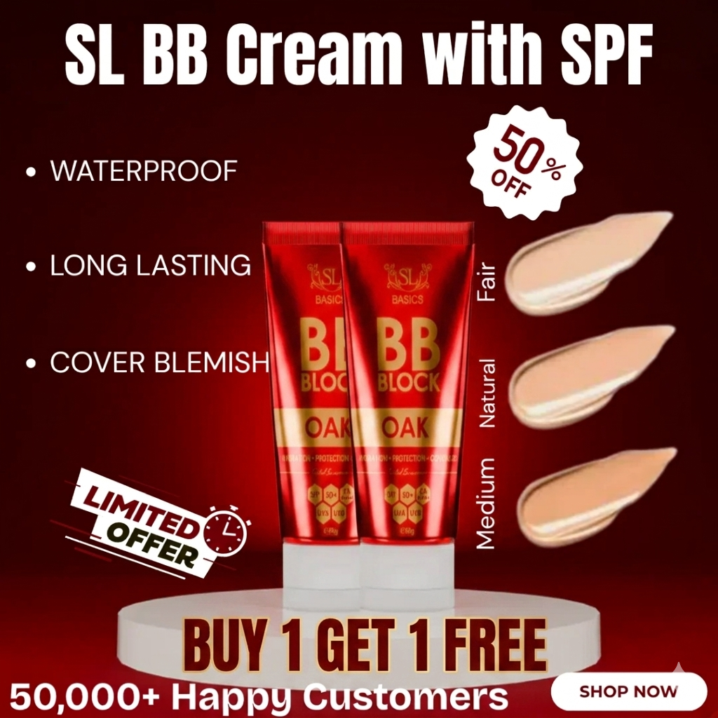 3-in-1 SL BB Cream with SPF 50+ (Moisturizer, Sunscreen & Tint)