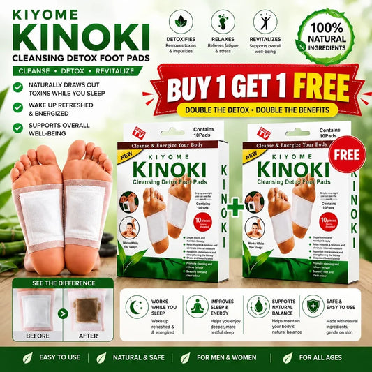 Kinoki Detox Foot Pads – Natural Foot Pain Relief Patches - 1 Pack = 10 peices