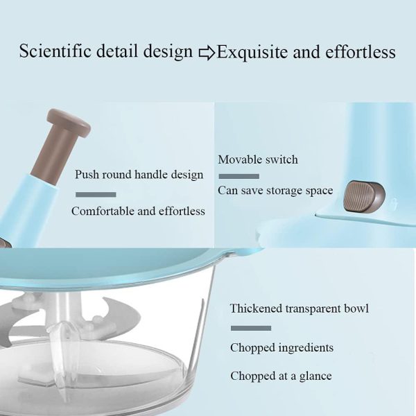 Hand Push Vegetable Chopper 1.5L/2L