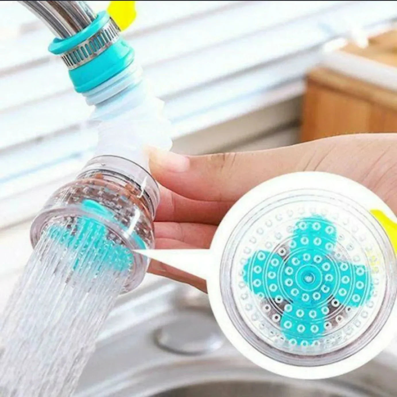 360° Adjustable Kitchen Shower Fan Faucet With Clip