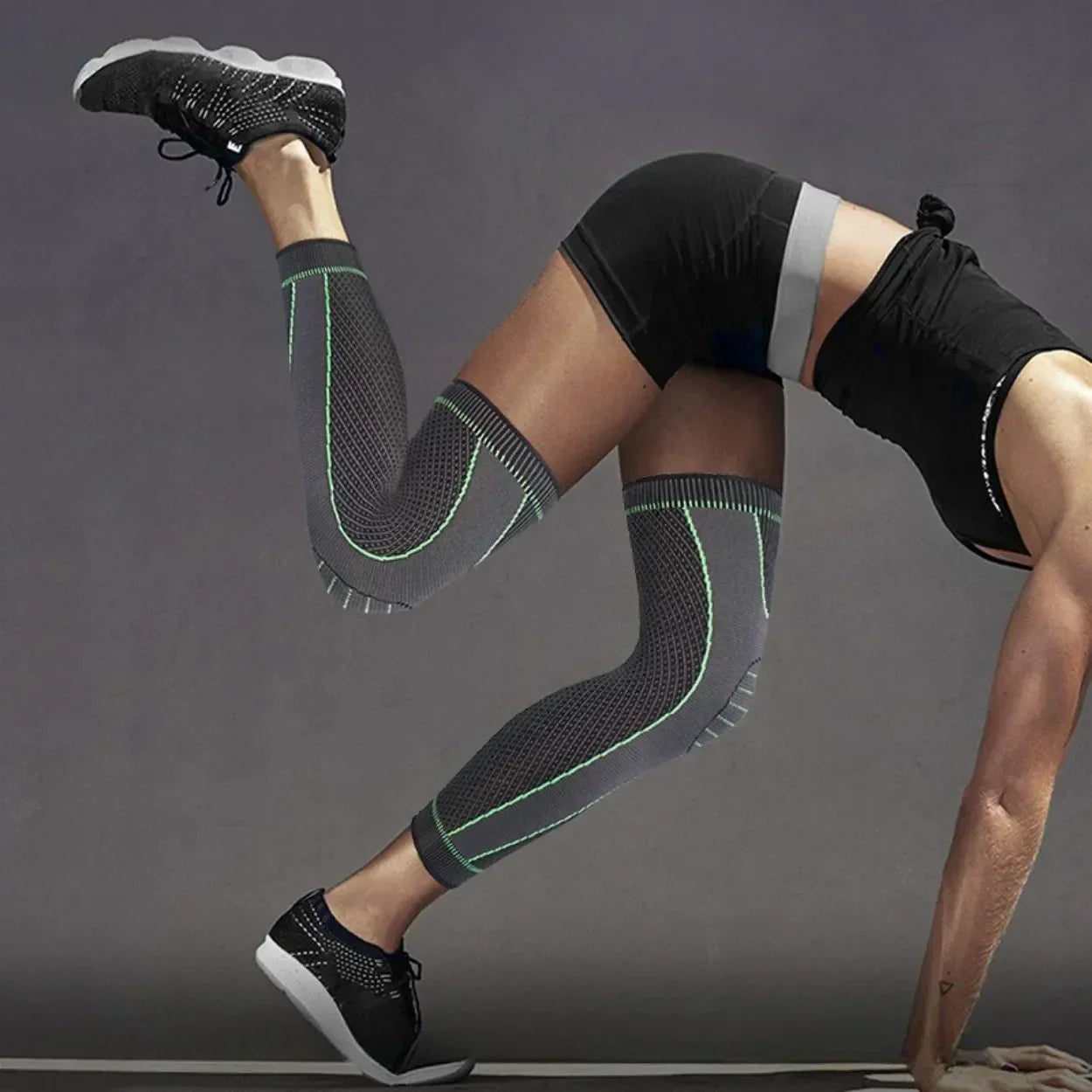 Long Compression Knee Sleeve Braces For Pain Relief