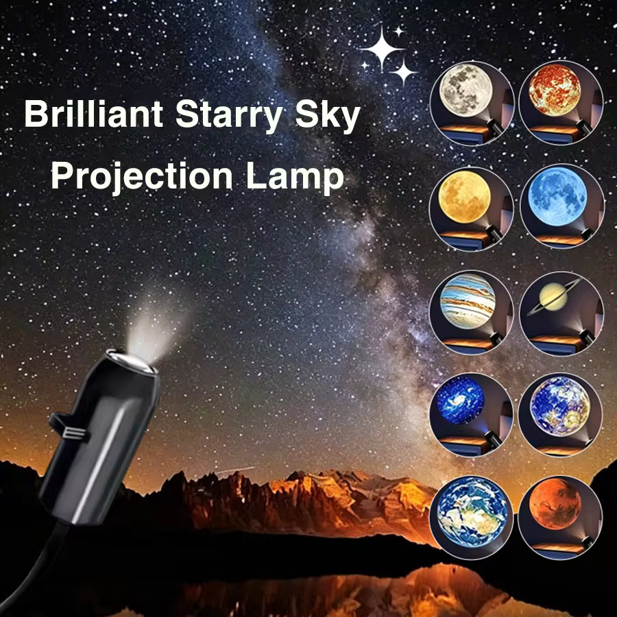 USB Galaxy Star Projector Night Light (6 Lenses)