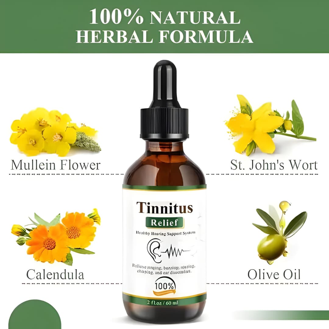 Tinnitus Relief Drops – Fast Relief for Ear Noise, Ringing & Buzzing | Buy 1 Get 1 Free