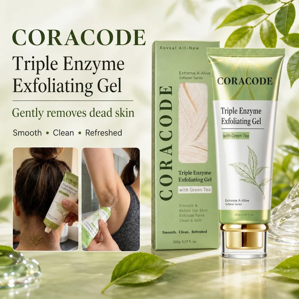 Coracode Triple Enzyme Exfoliating Gel with Green Tea Effect [ Buy 1 Get 1 Free ]