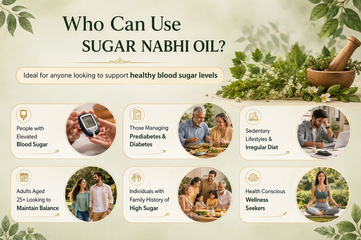 Sugar Balance Nabhi Oil | Herbal Belly Button Oil - 30ml [Buy 1 Get 1 Free]