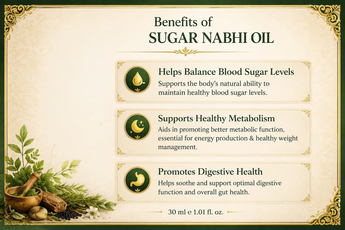 Sugar Balance Nabhi Oil | Herbal Belly Button Oil - 30ml [Buy 1 Get 1 Free]