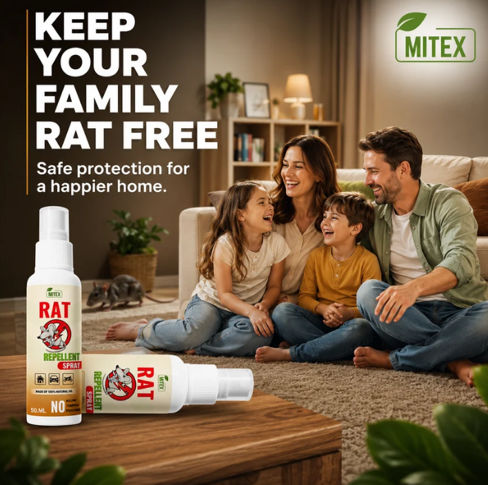 Rat Repellent Spray 50ml – Natural, Safe & Non-Toxic Rodent Deterrent for Home