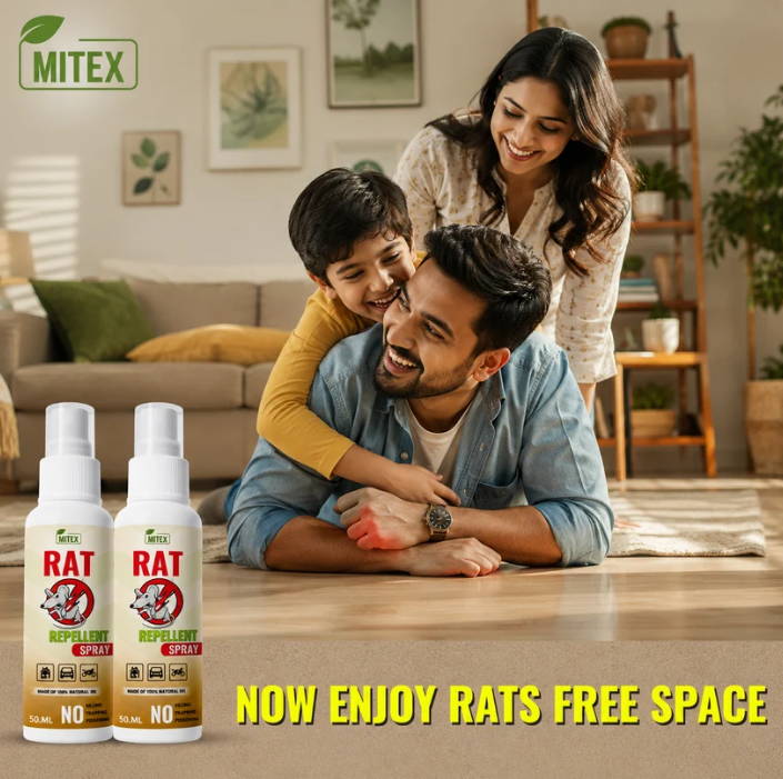 Rat Repellent Spray 50ml – Natural, Safe & Non-Toxic Rodent Deterrent for Home