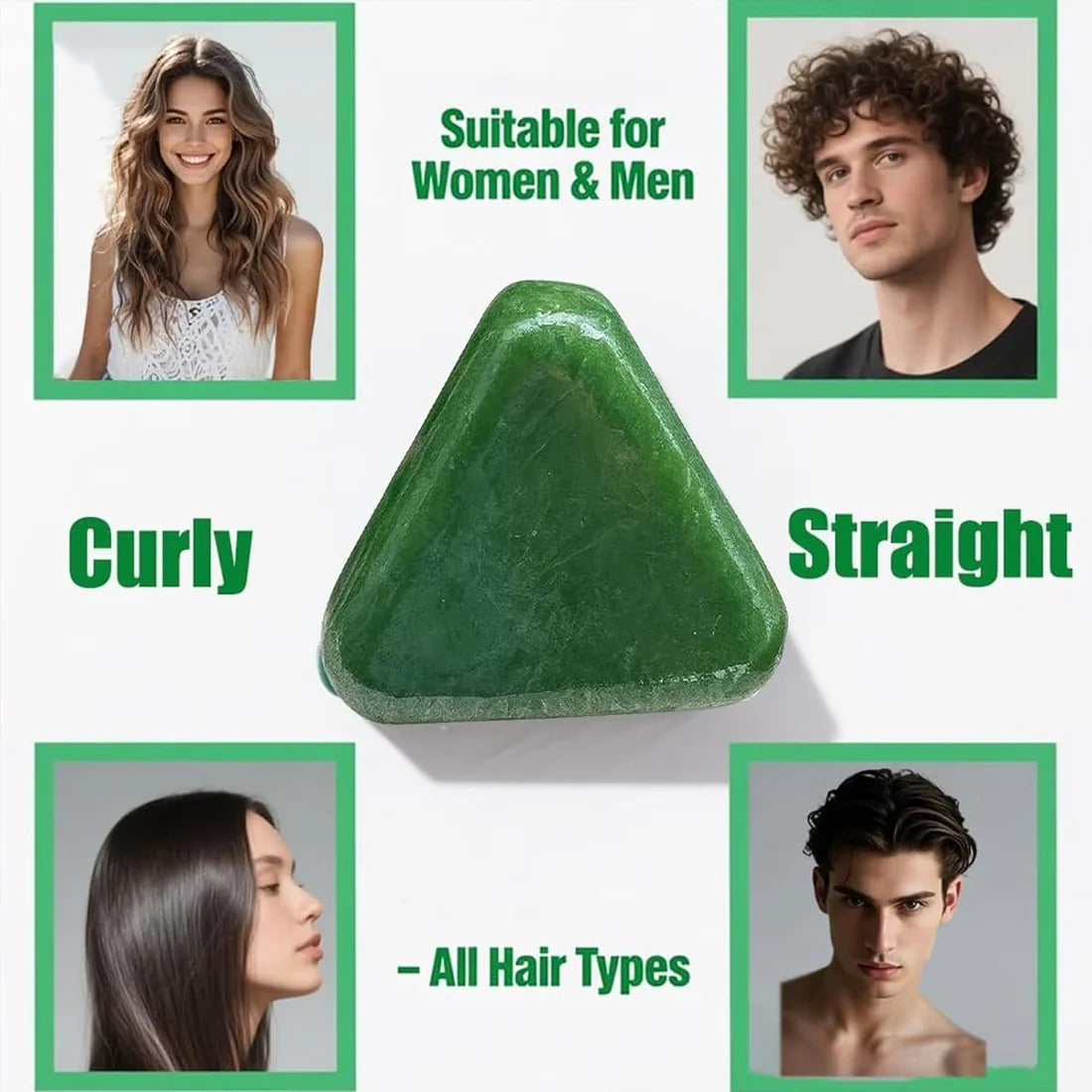 Nature Seven™ Green Shampoo Bar | Plant-Based & Nourishing