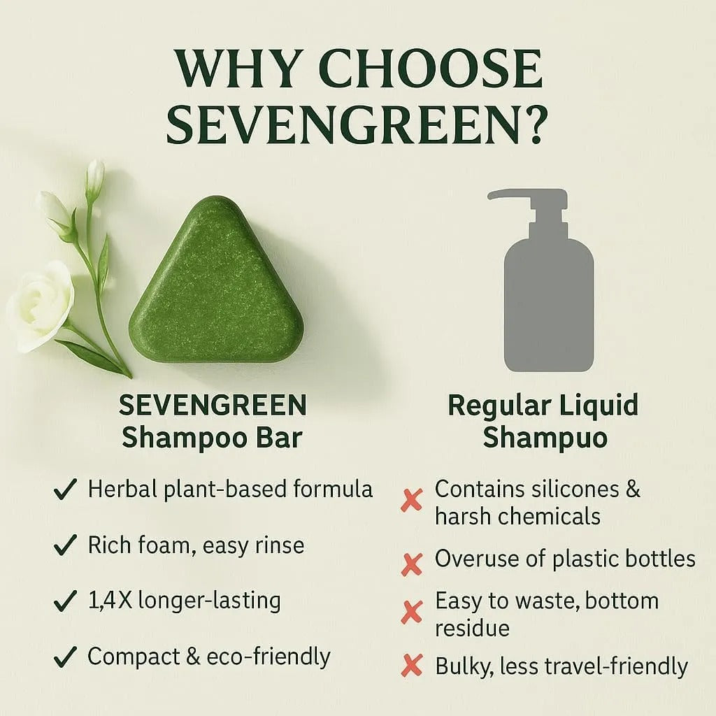 Nature Seven™ Green Shampoo Bar | Plant-Based & Nourishing