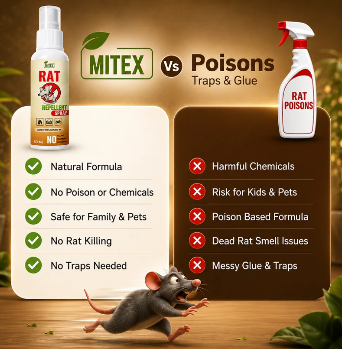 Rat Repellent Spray 50ml – Natural, Safe & Non-Toxic Rodent Deterrent for Home