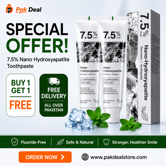 7.5% Nano Hydroxyapatite Toothpaste | Teeth Whitening Formula [Buy 1 Get 1 Free]