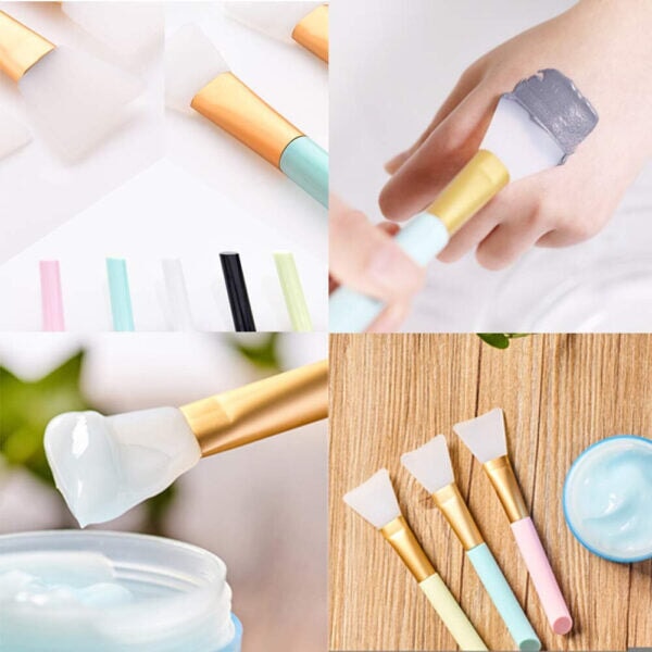 Pack of 5 Soft Silicone Mask Brushes Foundation Make up brush Pak Deal 
